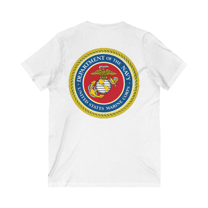 US Marine Corps Unisex Short Sleeve V-Neck Tee