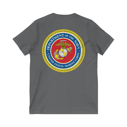 US Marine Corps Unisex Short Sleeve V-Neck Tee
