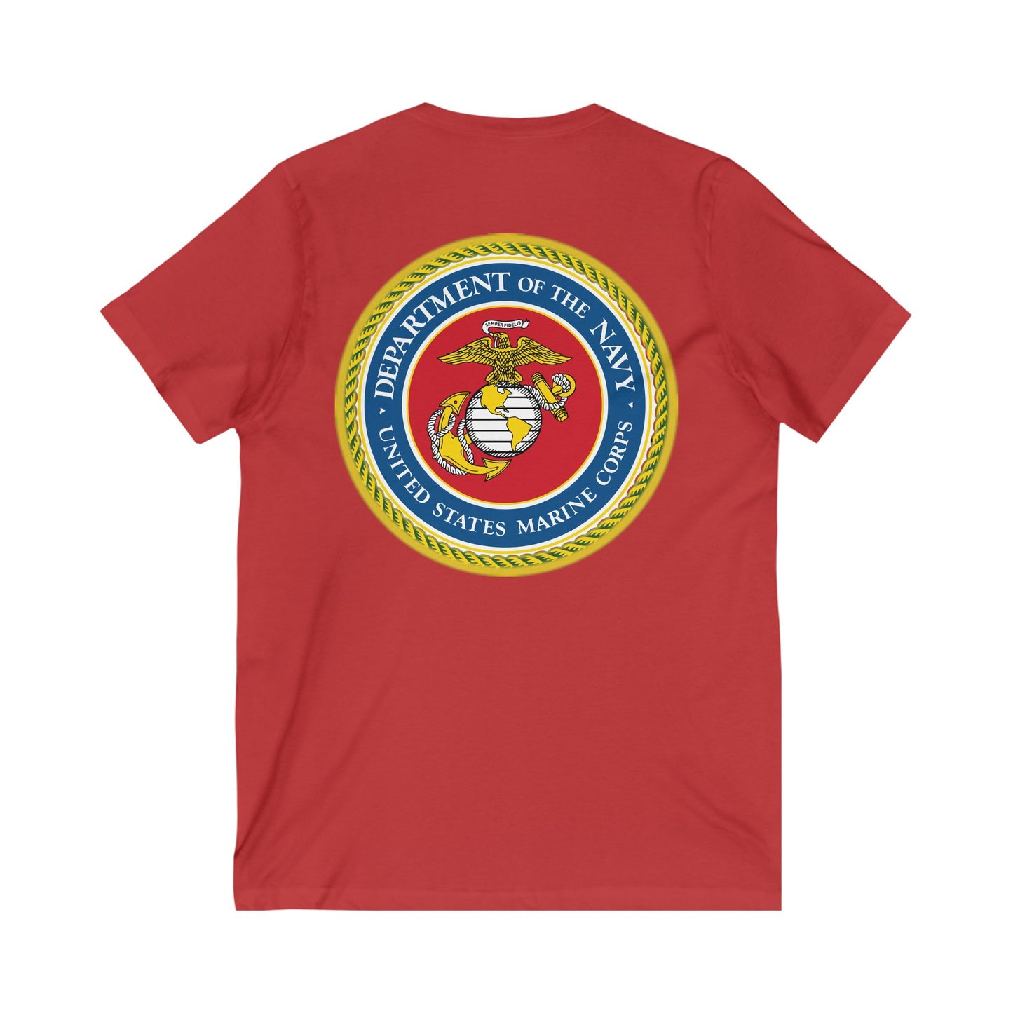 US Marine Corps Unisex Short Sleeve V-Neck Tee