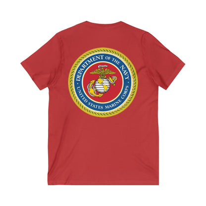 US Marine Corps Unisex Short Sleeve V-Neck Tee