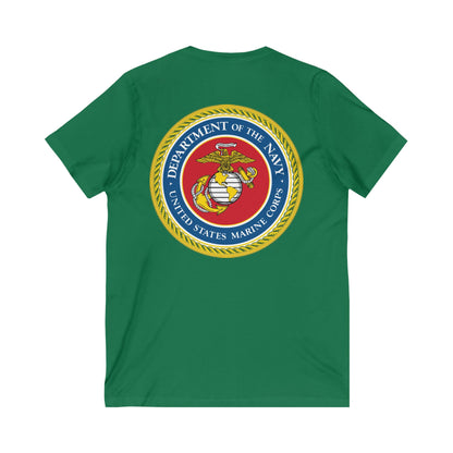 US Marine Corps Unisex Short Sleeve V-Neck Tee