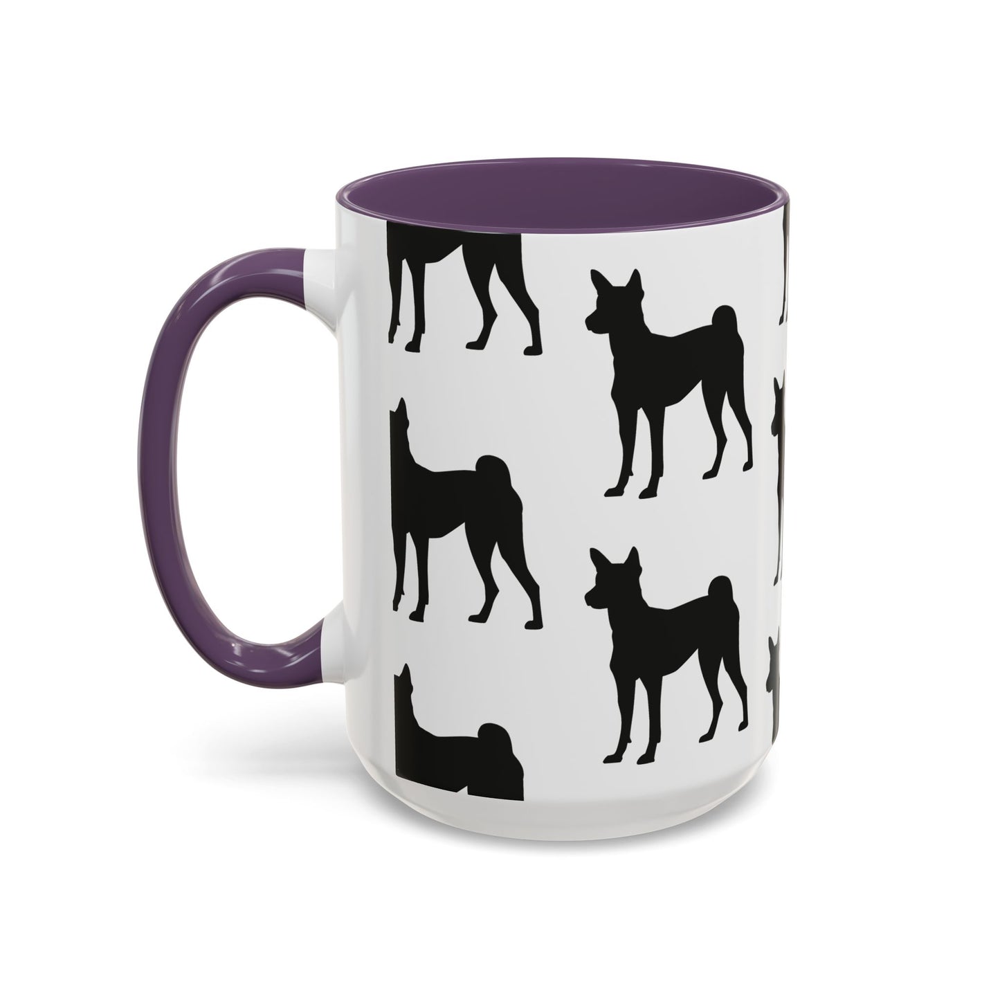 Basenji Silhouette 2-Tone Coffee Mug