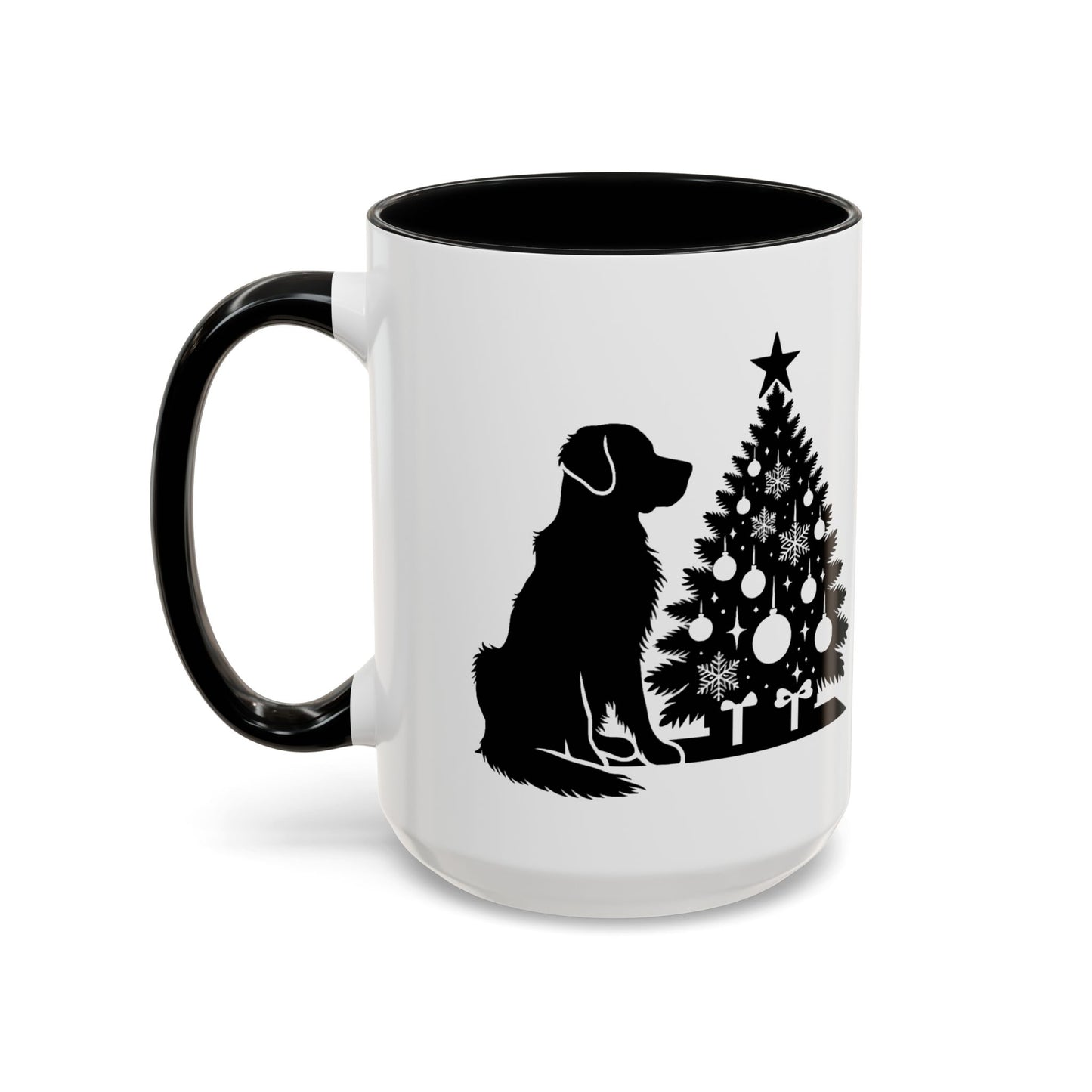 Golden Christmas Tree 2-Tone Coffee Mug