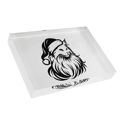 Santa Paws Cat Acrylic Photo Block