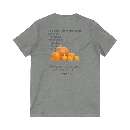 Fall In The South Unisex Short Sleeve V-Neck Tee