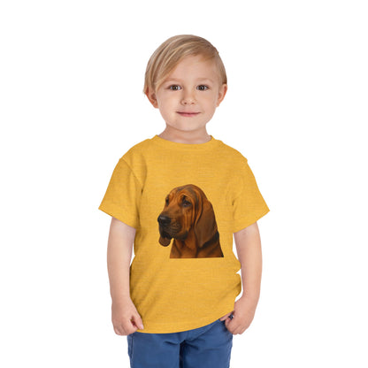 Bloodhound Head Toddler Unisex Short Sleeve Crewneck Tee