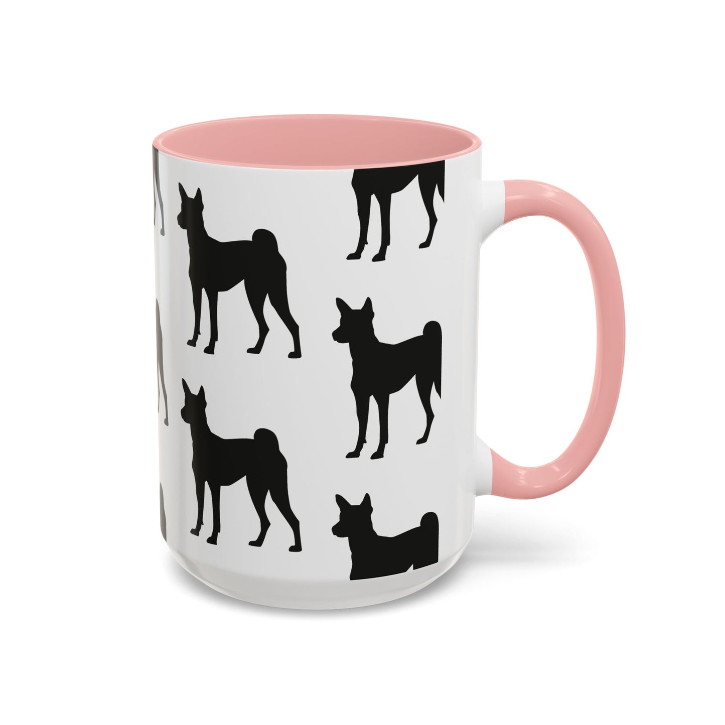 Basenji Silhouette 2-Tone Coffee Mug