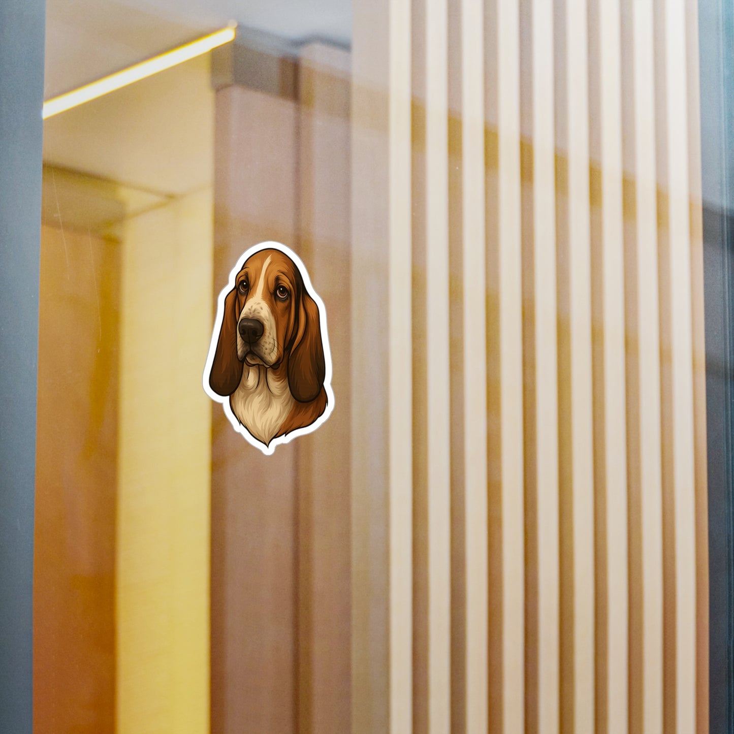 Basset Hound Head Vinyl Decal