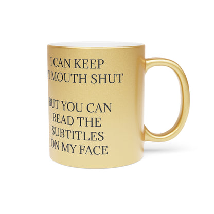 Subtitles Metallic Coffee Mug