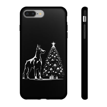 Doberman Christmas Tree iPhone Case