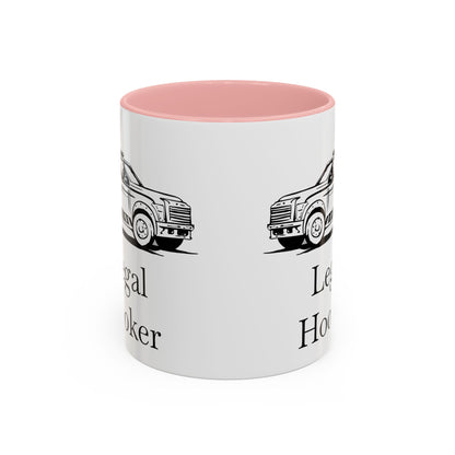 Legal H**ker Wheel Lift Tow Truck 2-Tone Coffee Mug