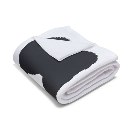 Samoyed Silhouette Arctic Fleece Blanket