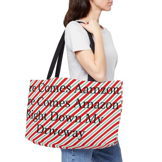 Here Comes Amazon Weekender Tote Bag