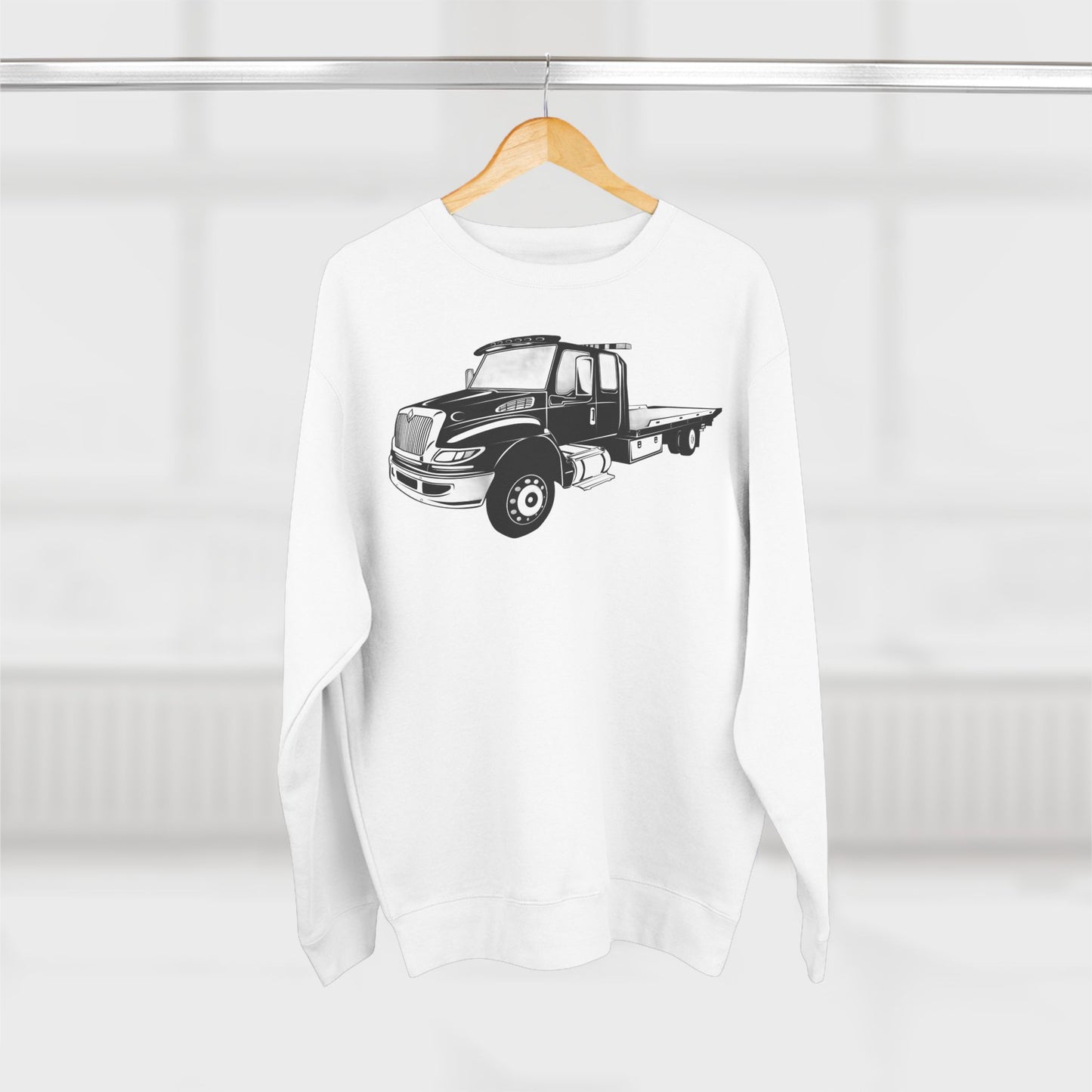 Flatbed Tow Truck Unisex Crewneck Sweatshirt