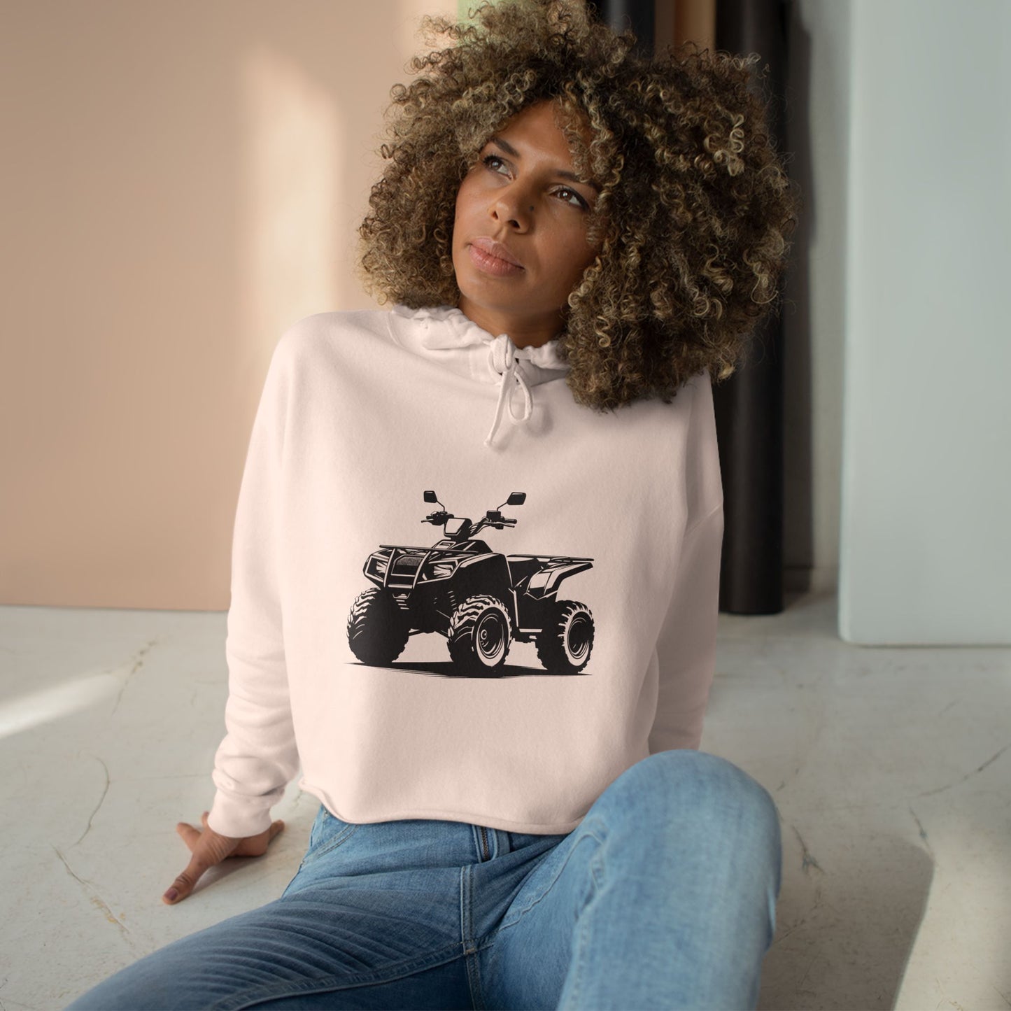 Off The Beaten Path Quad Women's Crop Hoodie
