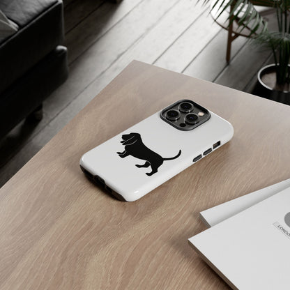 Basset Hound Silhouette iPhone Case