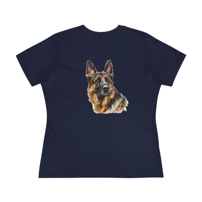 German Shepherd Head Women's Short Sleeve Crewneck Tee
