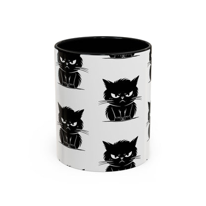 Angry Cat 2-Tone Coffee Mug