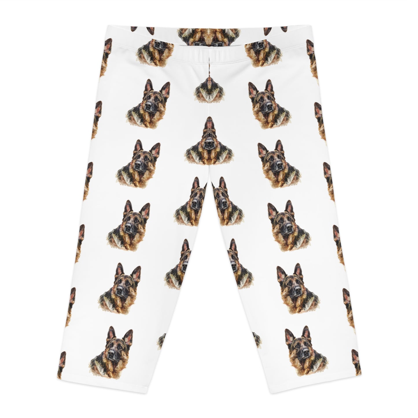 German Shepherd Head Women's Capri Leggings