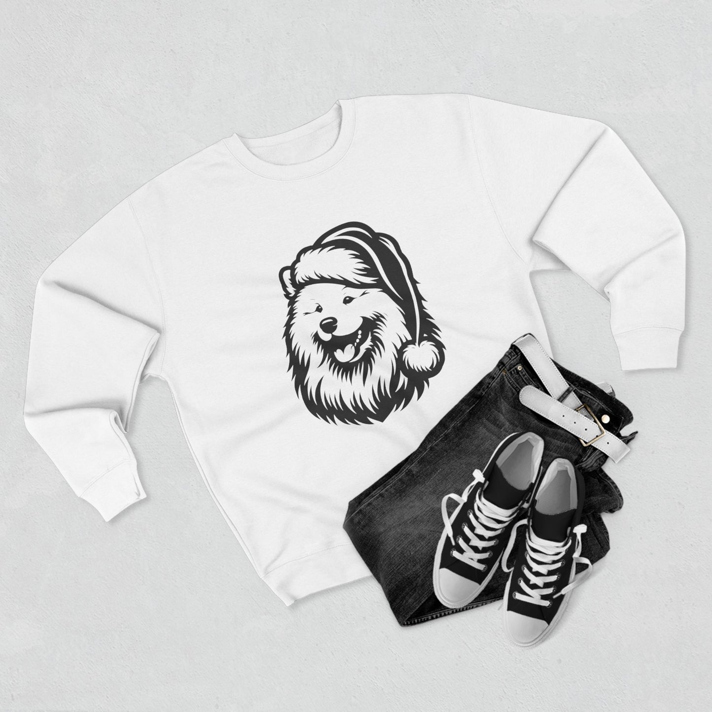 Santa Paws Samoyed Unisex Crewneck Sweatshirt
