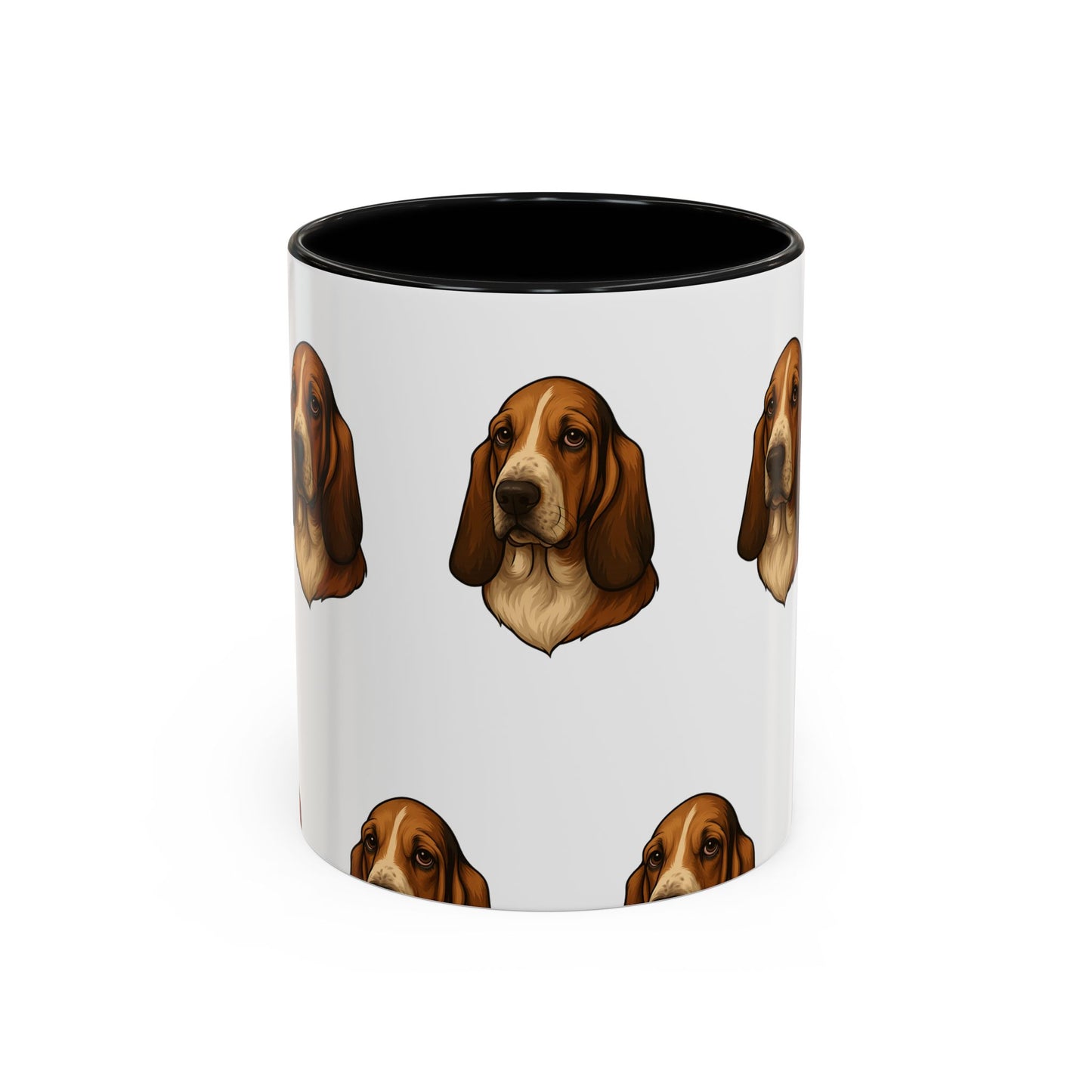 Basset Hound Head 2-Tone Coffee Mug