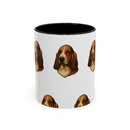 Basset Hound Head 2-Tone Coffee Mug