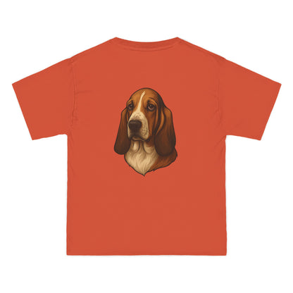 Basset Hound Head Men's Short-Sleeve Crewneck Tee