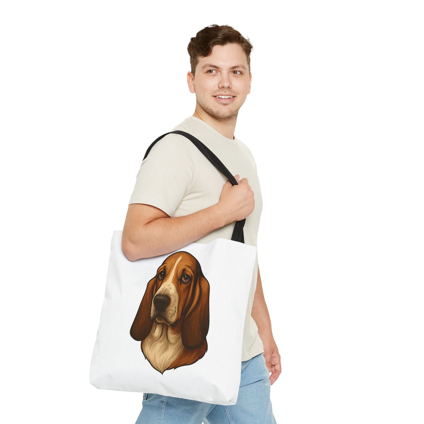 Basset Hound Head Tote Bag
