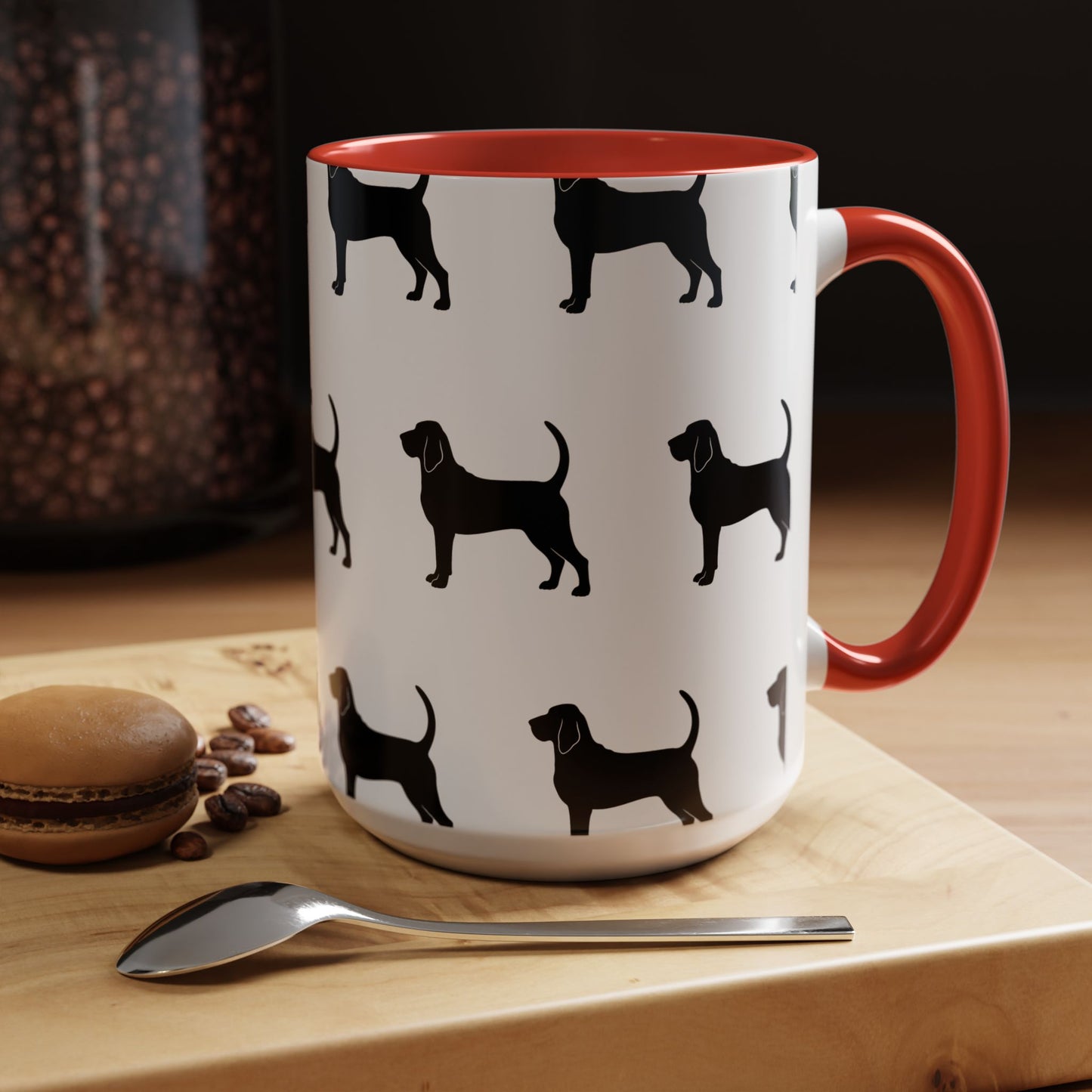 Bloodhound Silhouette 2-Tone Coffee Mug
