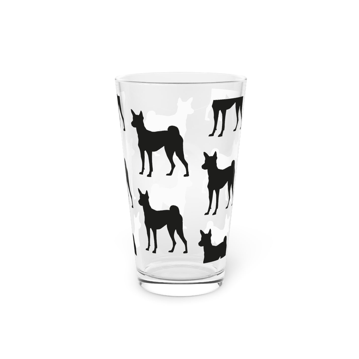 Basenji  Silhouette Drinking Glass