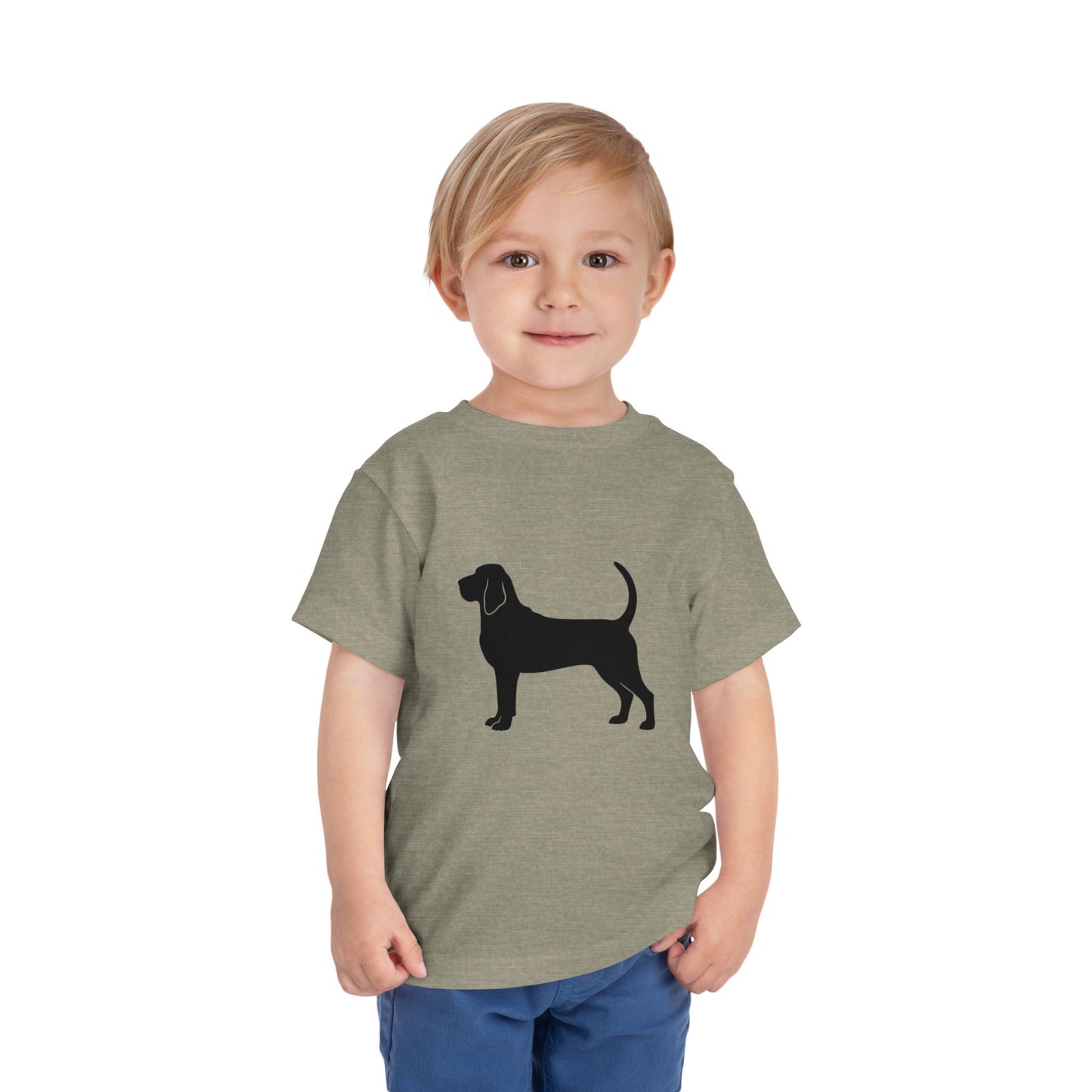 Bloodhound Silhouette Toddler Unisex Short Sleeve Crewneck Tee