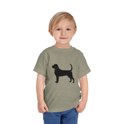 Bloodhound Silhouette Toddler Unisex Short Sleeve Crewneck Tee