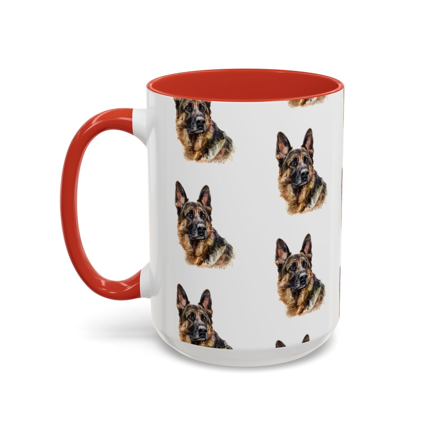 German Shepherd Head 2-Tone Coffee Mug