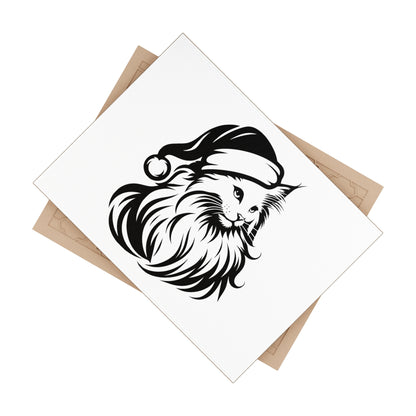 Santa Paws Cat Ceramic Photo Tile
