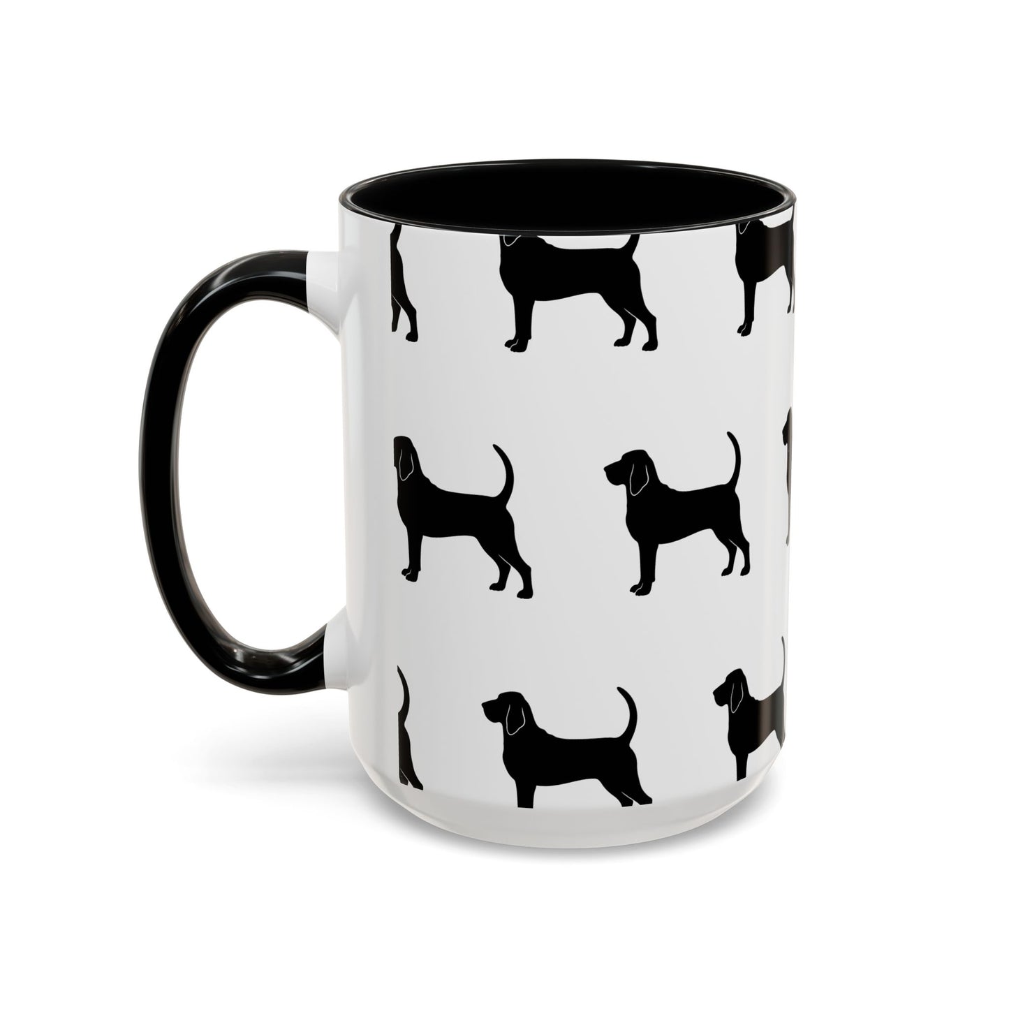 Bloodhound Silhouette 2-Tone Coffee Mug