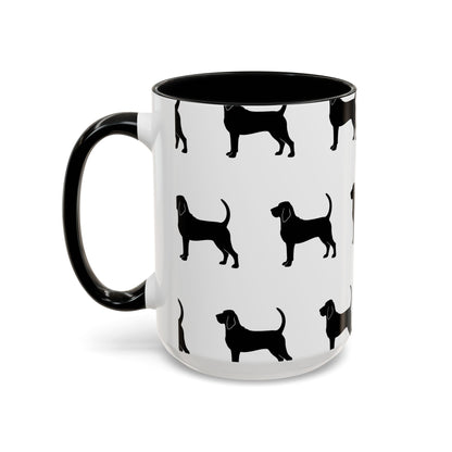 Bloodhound Silhouette 2-Tone Coffee Mug