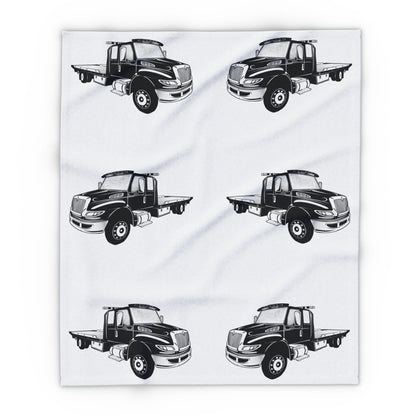 Flatbed Tow Truck Arctic Fleece Blanket