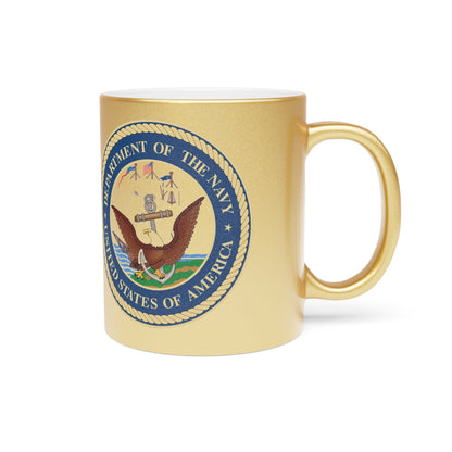 US Navy Metallic Coffee Mug