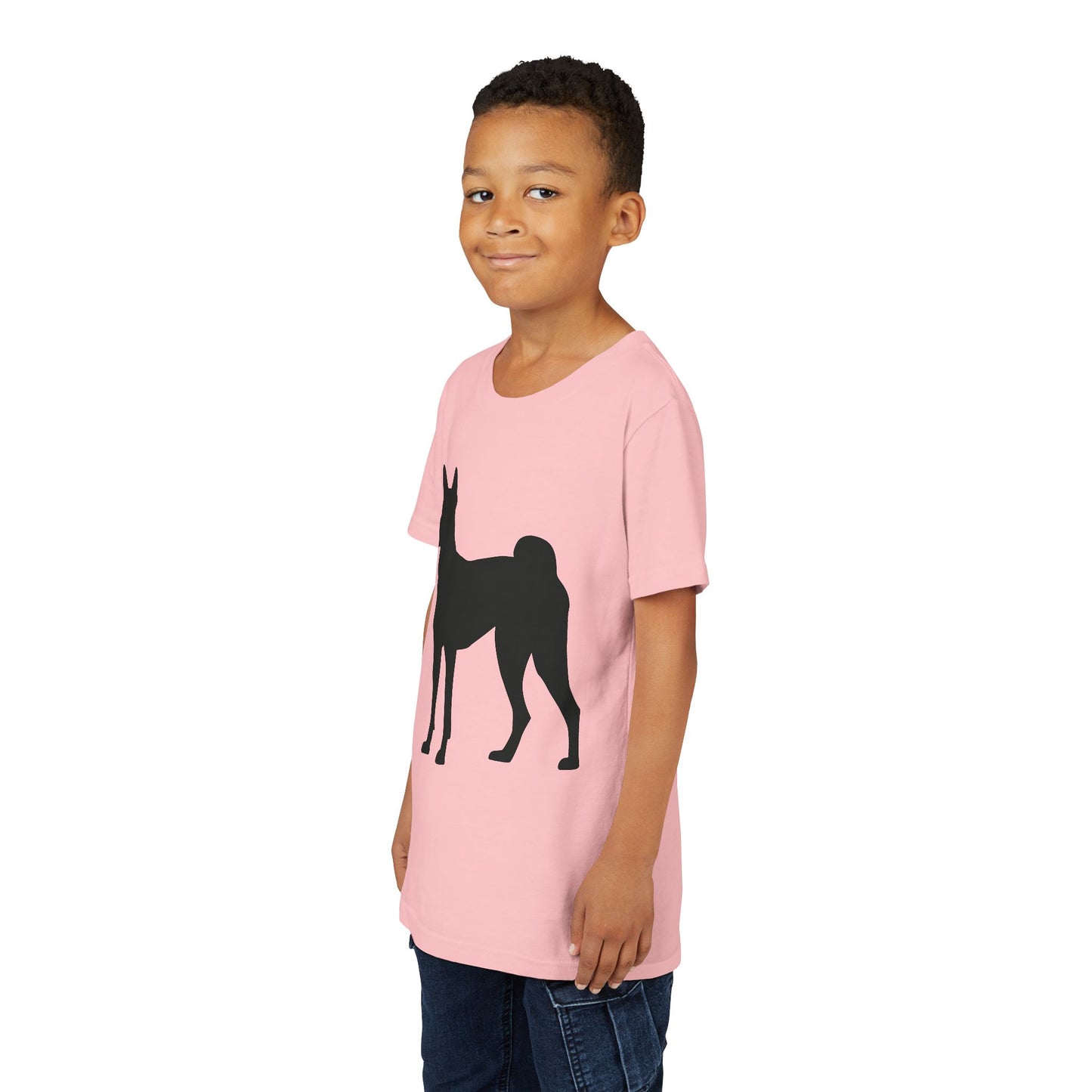 Basenji Silhouette Youth Unisex Short Sleeve Crewneck Tee