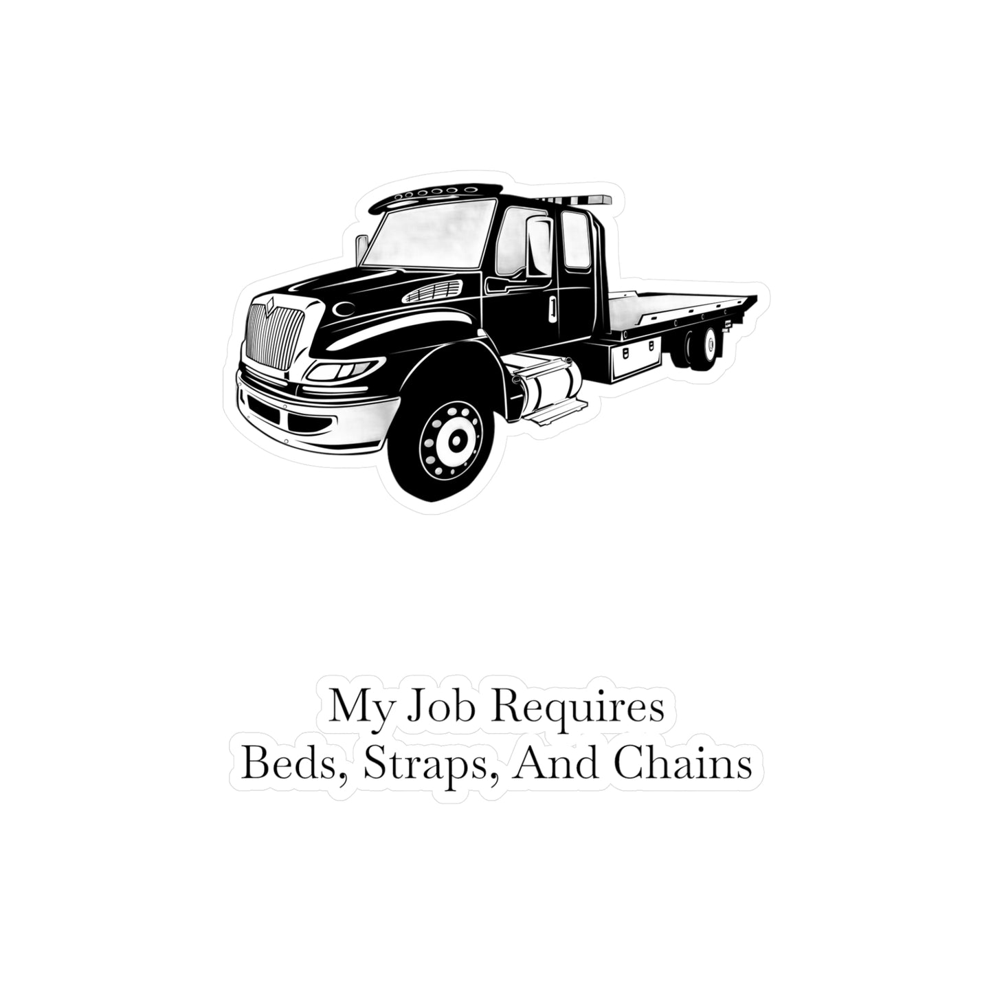 Beds, Straps, And Chains Vinyl Decal