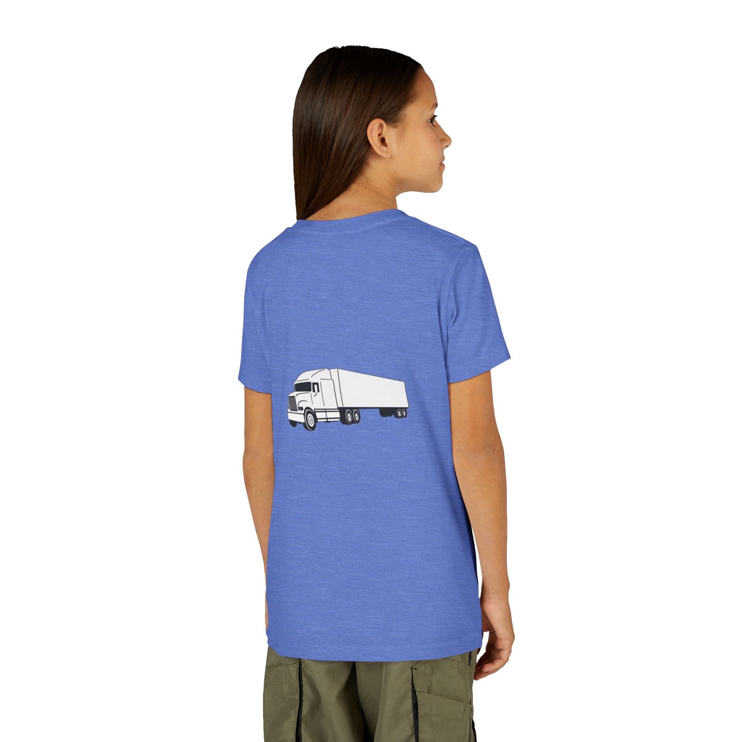 Semi Truck Youth Unisex Short Sleeve Crewneck Tee