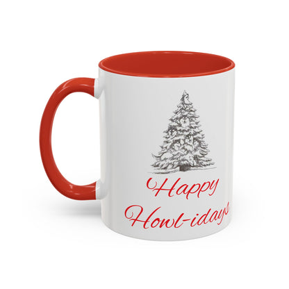 Happy Howl-idays 2-Tone Coffee Mug