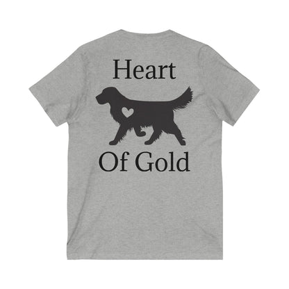Heart Of Gold Unisex Short Sleeve V-Neck Tee