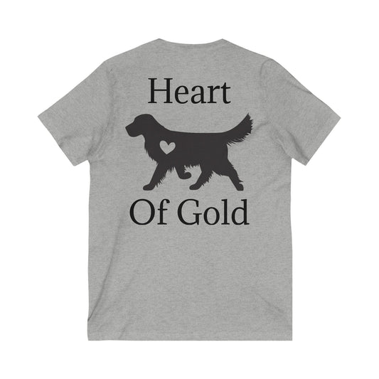 Heart Of Gold Unisex Short Sleeve V-Neck Tee
