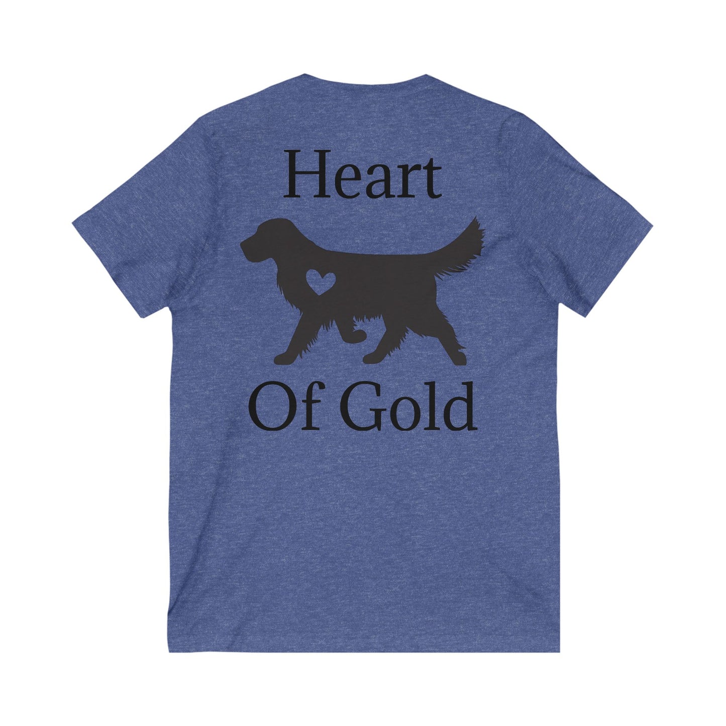 Heart Of Gold Unisex Short Sleeve V-Neck Tee