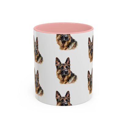 German Shepherd Head 2-Tone Coffee Mug