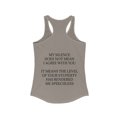 Speechless Women's Racerback Tank