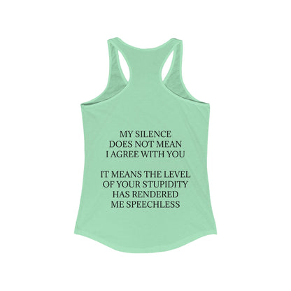Speechless Women's Racerback Tank