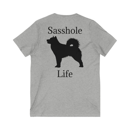 Sasshole Life Unisex Short Sleeve V-Neck Tee