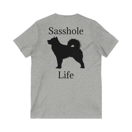 Sasshole Life Unisex Short Sleeve V-Neck Tee
